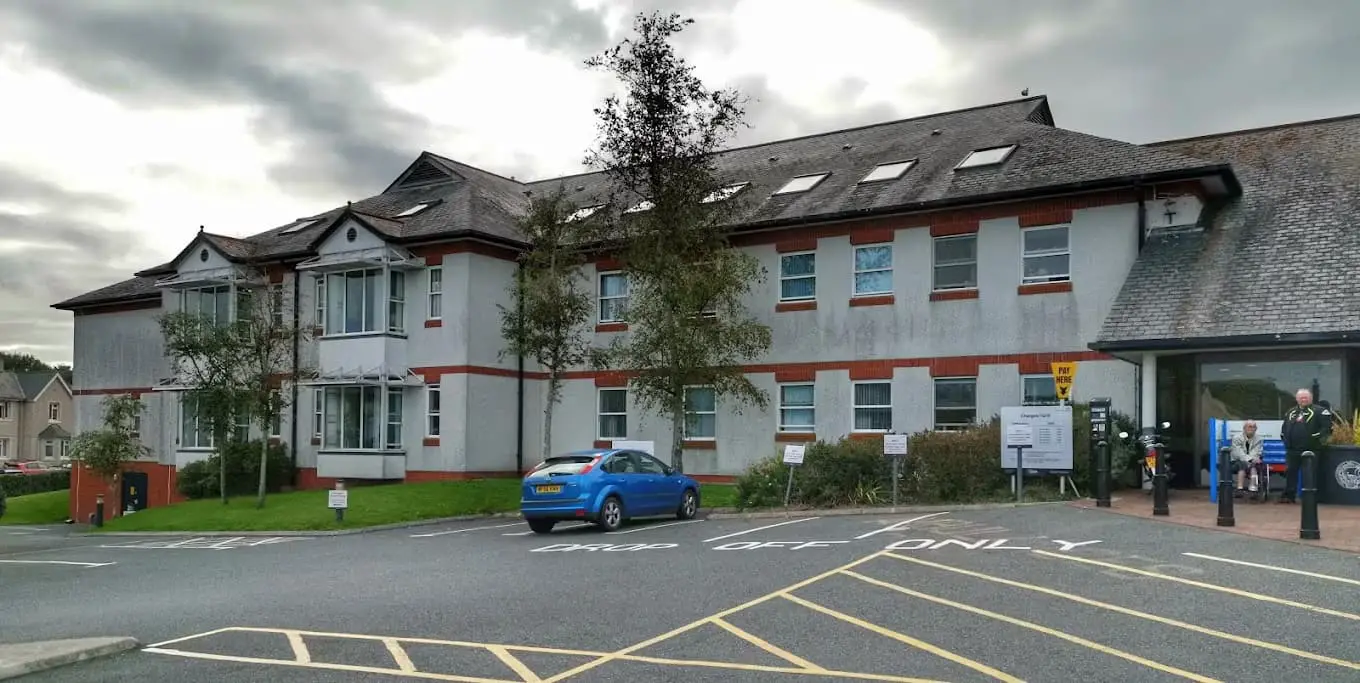 West Cornwall Hospital - Urgent Treatment Centre entrance and building exterior. Located in Penzance, Cornwall.